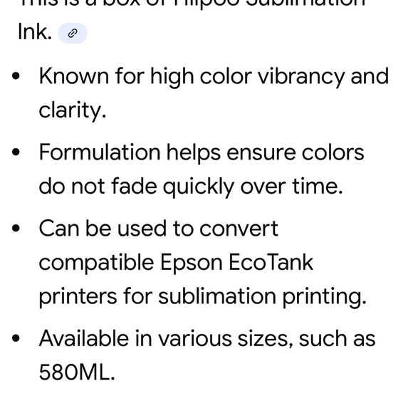 Hiipoo Sublimation Ink Box - Picture 2 of 3